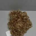 Wiginway 8-inch Women Wigs Medium Curly Glod Blonde Mix Synthetic Wig Natural Hair (257DT613 Gold)