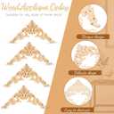 Yalikop 5 Pieces Wood Appliques and Onlays Wood Appliques for Furniture Decorative Wooden DIY Carved Onlay for Bed Door Cabinet Wardrobe Furniture Decoration(Large Size)