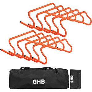 GHB Agility Hurdles 8" Speed Agility Training Hurdles, Detachable Sturdy Hurdles Training Equipment Set with Carry Bag for Kids,Athletes,Soccer,Basketball