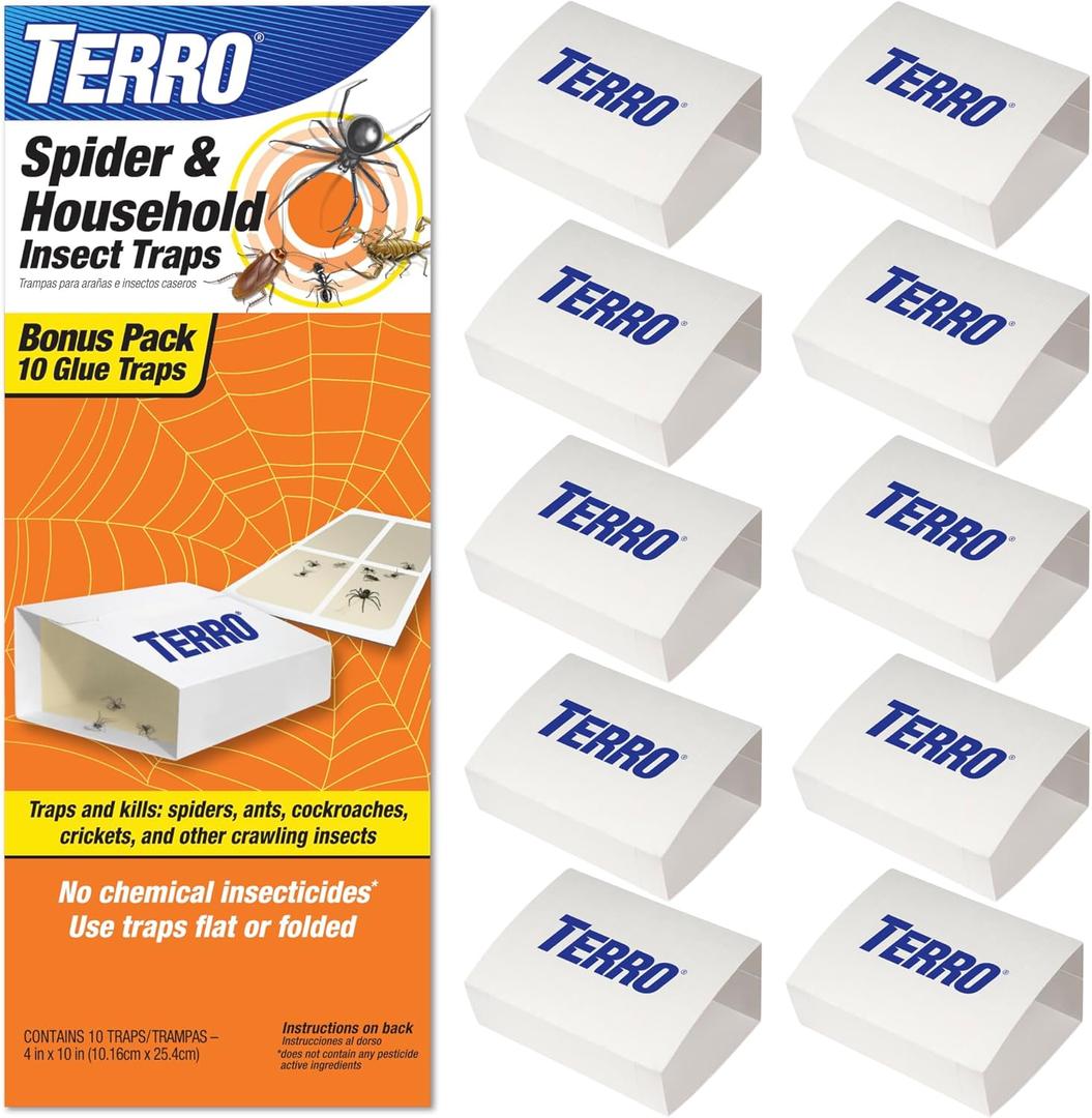 TERRO Spider & Insect Trap T3206-10 - Pack of 10 Insect Traps