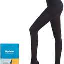 Myshear Medical Compression Pantyhose for Women Men, 20-30 mmHg Graduated Compression Tights, Closed Toe Compression Stockings, Support Hose, High Waist Compression Leggings for Varicose Veins, Edema, S