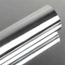 Flexible Wall Mirror Tape Stickers - Plastic Self Cut Peel and Stick Mirrors Sticky- Self Adhesive Non Glass Safety Reflective Sticker Film - Silver Mirrored Paper Roll for Wall Decor 15.7x196