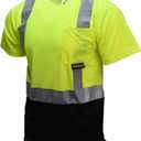 Radians ST11B Type R Class 2 Short Sleeve Black Bottom T-Shirt - Orange/Black - Size 2X (Medium)