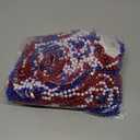 4E's Novelty Patriotic Beads Necklace (72 Pack) Bulk Red White Blue Beads 33 Inch Long 7mm Thick, Great for 4th of July Party Favors, Parade Throws, Dress Up July 4 Accessories Supplies