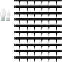 33ft. Metal Edging for Landscaping, 10 Pack 5 Inch Galvanized Steel Landscape Edging for Yard Pathway & Flower Beds, Metal Garden Edging with a Pair of Gloves (Black, 40" L x 5" H Each)