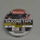 XFasten Self Fusing Silicone Tape Waterproof  1" x 36 Feet Black, Self Amalgamating Tape, Silicone Rubber for Plumbing, Sealing Pipes, Hose Repair, Outdoor Coax and Electrical Cables  Weatherproof