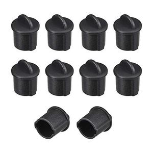 uxcell 10pcs BNC Silicone Protectors Cap Port Cover Anti Dust 9.5mm-11mm Dia Black