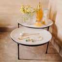 HPC DECOR Set of 3 Black Metal Wire Pizza Pan Riser Stands- Round Pizza Tray Riser Rack - Tabletop Display Racks for Food Platter Tray- Metal Display Stands for Home, Restaurant and Party