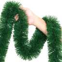 50 Ft Christmas Garland Decor Artificial Greenery Pine Garlands Xmas Decorations for Fireplace Stairs Mantle Home Holiday Party Soft Green Garland Christmas Decoration Indoor Outdoor