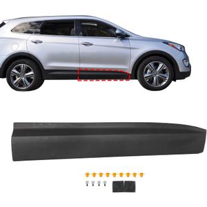 SecosAutoparts Door Lower Molding Trim, Front Passenger Side, Fit for Hyundai Santa Fe 2013-2018, Replace# 877222W000 87722-2W000CA, Door Garnish Molding Trim