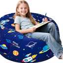 Jorbest Bean Bag Chair for Kids and Teens, Memory Foam Bean Bag Chairs with Washable Velvet Cover, Soft Space Bean Bag Sofa for Lounging, Boys Room Decor, X-Large 30" W x 18" H