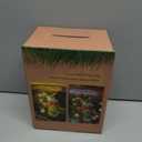 Green Monster Solar Garden Statue with Christmas Tree and 6 LED Lights - Outdoor Figurine - Glossy Resin - Waterproof - Spot Clean - Christmas Decor