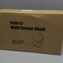 Corner Floating Shelves, Rustic Brown Wood, Set of 2, Wall Mount Storage with Guardrail for Bathroom Kitchen Living Room