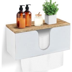 Solid Wood Paper Towel Dispenser Wall Mounted, Folded Paper Towel Holder with Lid, Commercial C-Fold, Z-Fold, Trifold Hand Paper Towel Holder Dispenser for Bathroom Kitchen Office (White) Solid Wood Paper Towel Dispenser Wall Mounted, Folded Paper Towel Holder with Lid, Commercial C-Fold, Z-Fold, Trifold Hand Paper Towel Holder Dispenser for Bathroom Kitchen Office (White)