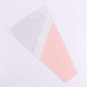 Gift Wrap Paper 50sheets Single Rose Plastic Package Transparent Flower Bouquet Wrapping Paper Plastic OPP Bag Floral Packaging Bags (Color : 4)