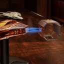 Gifts for Men, Kollea Cool Galaxy Spaceship Whiskey Decanter Set with 2 Shot Glasses- Handmade Limited Edition, Unique Creative Gift Ideas for Dad, Brother, Birthday, Anniversary, Christmas (Gold)