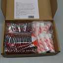 36 Pcs Christmas Lip Balm Holder Keychain Set Christmas Stocking Stuffers Peppermint Candy Cane Gifts Xmas Party Favors for Adults Women Staff Team Nurse Teacher Coworker Appreciation Gifts