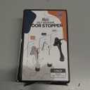 Adhesive Door Stopper with Bracket Stickers - No Drilling or Tools Required, Fits All Door Types, Heavy Duty KickDown Door Holder (White)