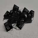 Square Rain Chain, 10 Ft Black Rain Gutter Chains with 12 Cups, Adjustable Rain Catcher Chain with Bell for Eaves Drainage, Outdoor Replacement Downspout for Gutters