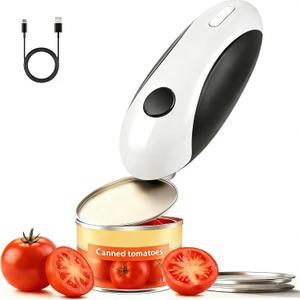 Electric Can Openers in 2026: Automatic Can Opener Electric with Rechargeable. The Can Opener Creates A Smooth Edge, Making It The Best Gift for Seniors And Kids (White)