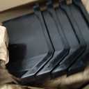 Medium-Tall Stackable Plastic Storage Bins, 4-Pack, Black | Open-Front Stackable Bins For Garage, Pantry, Closet & Office, 7"L X 11"W X 8"H, Nests When Empty, Durable Plastic,