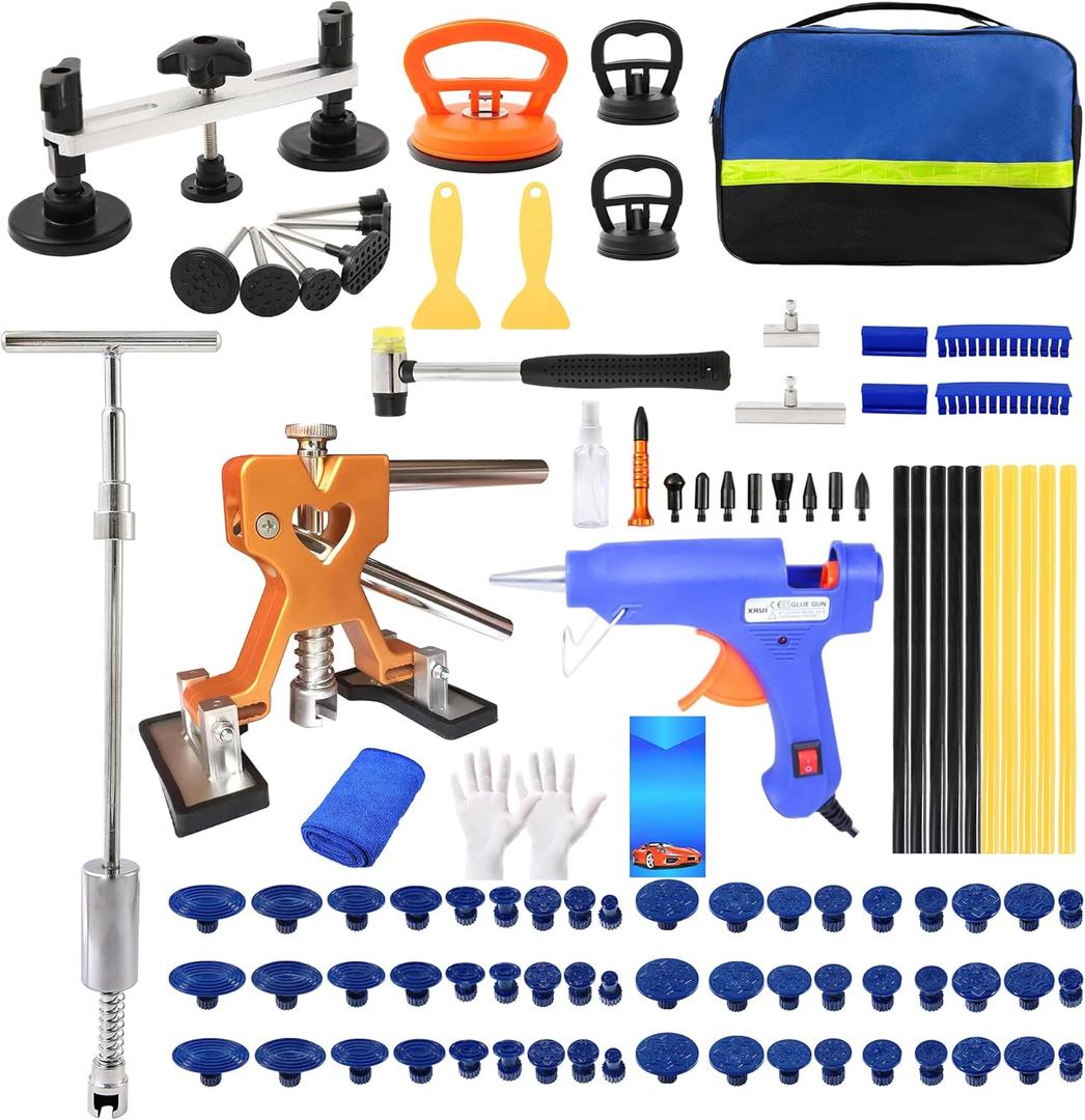 101pcs Paintless Dent Repair Tool Dent Puller Kit,Car Dent Repair KitAdjustable Width, Dent Car Dent Removal Kit