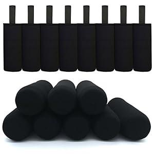 Kvvdi 8 Pack 12 oz - 18 oz Neoprene Water Bottle Sleeve 16.9 oz Insulated Glass Drink Bottle Cover - Black