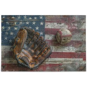 Vintage Baseball Puzzle 1000 Pieces - Wooden Jigsaw Puzzles for Family Games - Suitable for Teenagers and Adults