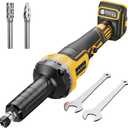 Cordless Die Grinder for Dewalt 20V Battery, Brushless Electric Die Grinder Up to 25000RPM, 1/4" Precision Collet, 4-Variable Speed Power Grinder for Metal Wood Plastic Grind, No Battery