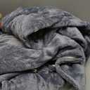 Homemate Heated Blanket Electric Throw - 50"x60" Heating Blanket Throw 1/2/4/6/8 Hours Auto-Off 10 Heat Level Over-Heat Protection Flannel Sherpa ETL Certification (01 - Light Grey)