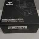 58mm Espresso Tamping Station Compact Portafilter Stand and Coffee Accessories Organizer for Espresso Machines with Tamper Holder, Distributor Slot, and Multi-Accessory Storage (58mm Beech Wood)