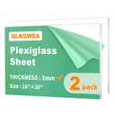 16X20 Plexiglass Sheets 1/8” Thick,3mm Clear Acrylic Sheet 2 Pack
