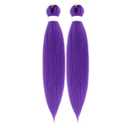 30 INCH Pre-stretched Braiding Hair Extensions for Women 4 Packs Purple Synthetic Fiber for Box Braiding Hair Makeup Long DIY Purple Ponytail Hair 60 INCH for Cosplay Halloween Costume