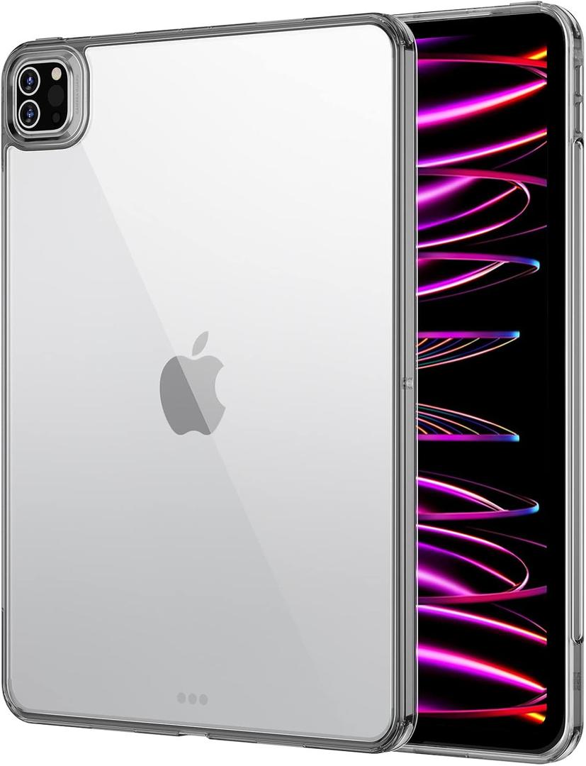 ESR for iPad Pro 12.9 Case, 12.9 inch iPad Pro case (2022/2021, 6th/5th Generation), Thin and Lightweight, Yellowing Resistant, Hard Back, Supports Pencil 2, Classic Series, Clear Black