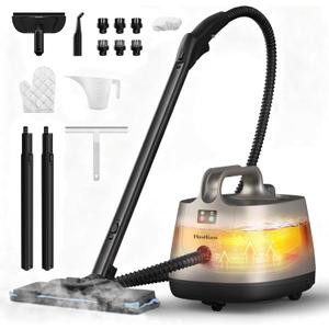 Portable Steam Cleaner, 293°F 58 PSI Powerful Multipurpose Handheld Steam Mop, 21 Attachments, 50Oz Capacity, Heavy Duty Steamer for Carpets, Floors, Cars, Tiles, Crack Cleaning, Turquoise