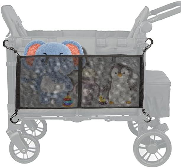 Stroller Wagon Cargo Net Organizer,Baby Stroller Storage Bag Mesh Cargo Net,Stroller Wagon Accessories Compatible with Wonderfold All W-Series Models, Black, 2406GJB0694BLAJ01