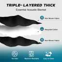 2 PCS Large Sound Dampening Blanket,96" x 80" Sound Absorbing Studio,Noise Cancelling Studio Acoustic Blanket/Light Blocker/Moving Curtain, 2 PACK