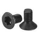 uxcell M2.5-0.45 x 4mm Flat Torx Head Machine Screws, 50Pcs 10.9 Grade Carbon Steel Countersunk Torx Anti Theft, Black Oxide Finish, Full Thread