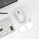 Clear Mouse Pad with Gel Wrist Support - Ergonomic Cooling Mousepad Support with Non-Slip Base for Computer/Office/Home (Transparent)