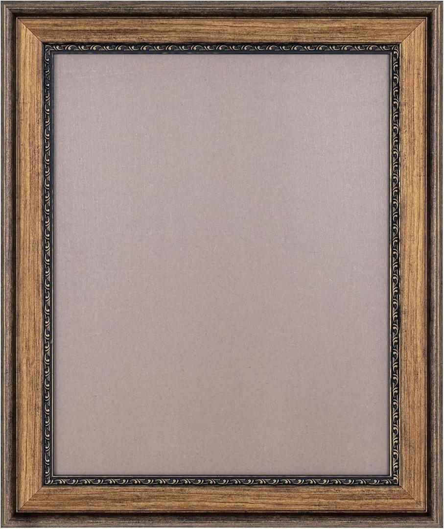 Brown 16x20 inches Picture Frames for Home Wall Decor: Country Rustic Framed for 16 by 20 Photo Display, Artwork Painting Frame, Gallery Wall Mount Frame (Bronze01)