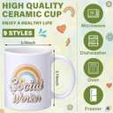 Teenyyou 9 Pcs Social Worker Appreciation Gifts Bulk 11oz Ceramic Social Worker Month Gifts Coffee Mug Cup for Women Men Birthday Party Retirement Work Volunteer Graduation Thank You Present