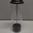 Straw Dispenser with Stainless Steel Lid, Holds Straws Up to 8.5 Inches, Black