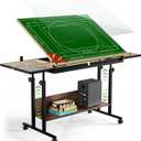 CODACE Puzzle Table with Drawers - Jigsaw Puzzles Table on Wheels for Adults, 1500 Pieces Tilting Puzzle Board with Cover, Adjustable Puzzles Tables with Legs and Storage Shelf, Puzzle Lover's Present