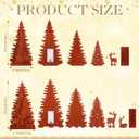 Capoda 2 Sets Wooden Christmas Tree Centerpieces Decor Light Christmas Table Sign LED Rustic Tree Elk Tabletop Decor Xmas Centerpieces for Table Home Indoor Decorations Winter Farmhouse Fireplace