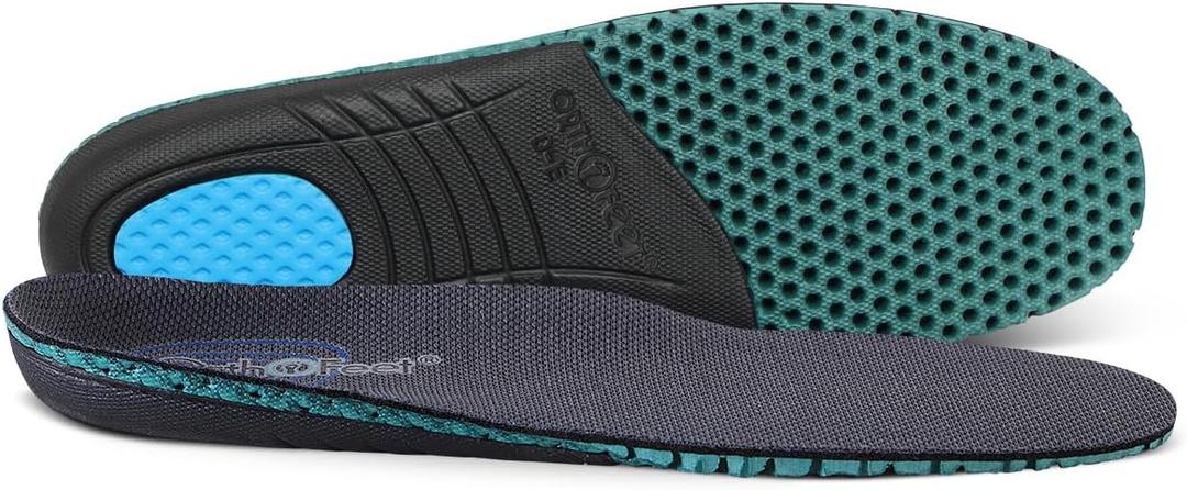 Orthofeet Women's Orthotic Insoles with Arch Support for Plantar Fasciitis and Pain Relief, Size 8.5 Wide