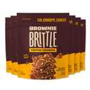 Brownie Brittle  Toffee Crunch Thin and Crispy Sweet Snacks (Pack of 6, 5 oz), Rich Gourmet Brownie Bites Dessert