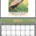 Vintage Travel Posters | 2025 12 x 24 Inch Monthly Square Wall Calendar | Plastic-Free | BrownTrout | Art Railways Illustrations
