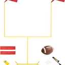 SEAOTTER Authentic Steel Football Field Goal Post for Kids, 8' x 5.5' Kicking Field Goals Uprights Set - Stable Steel Tube Frame - Adjustable Height - Youth Backyard Football Game Gifts