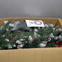 Solar Wreath 48 inch, Outdoor Christmas Wreaths Large with 250 LEDs & 8 Lighting Modes, Lighted Holiday Decorations for Outside