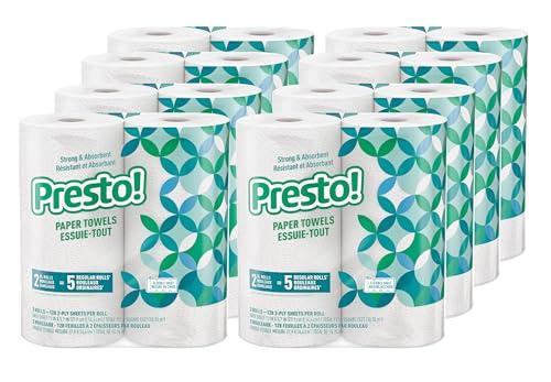 Amazon Brand - Presto! Flex-a-Size Paper Towels, Huge Roll, 6 Count = 19 Regular Rolls, 158 Sheets per Roll